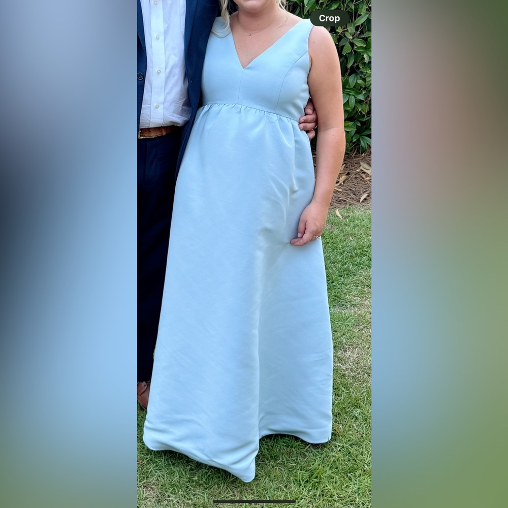 Amsale Magna Maternity Dress in Ice Blue